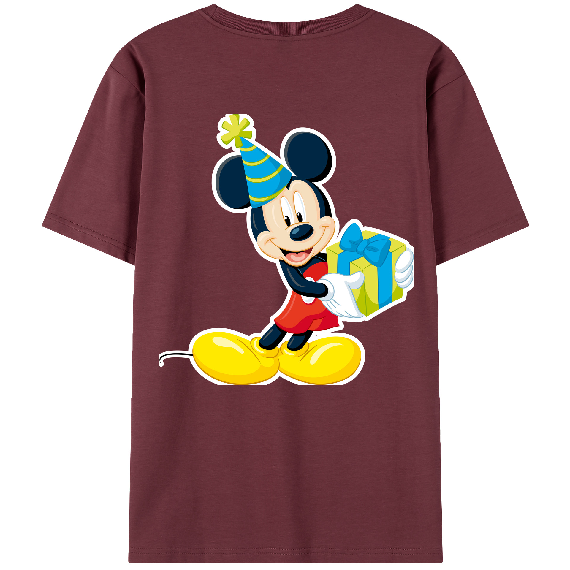 （画像用） ミッキーマウス Mickey Mouse 綿100％半袖Tシャツ（背面プリント）